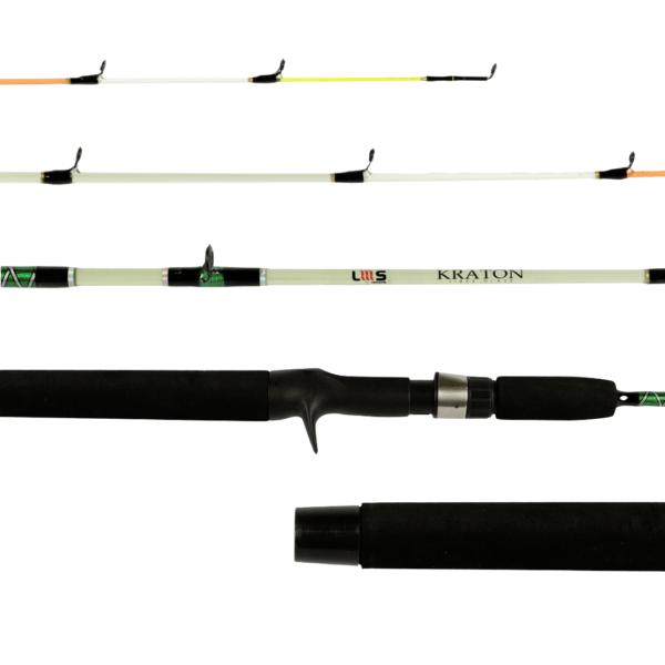 A Kraton possui sua estrutura do blank maciço em Fiberglass oferece durabilidade excepcional contra tração, flexão e impacto, assegurando uma experiência de pesca robusta e confiável.