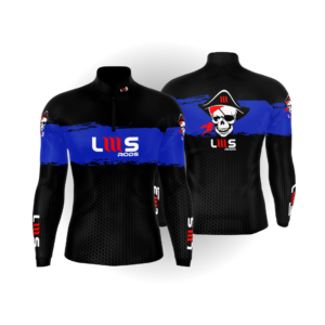 Varas Lumis - CAMISA DE PESCA LMS RODS - AZUL E PRETO