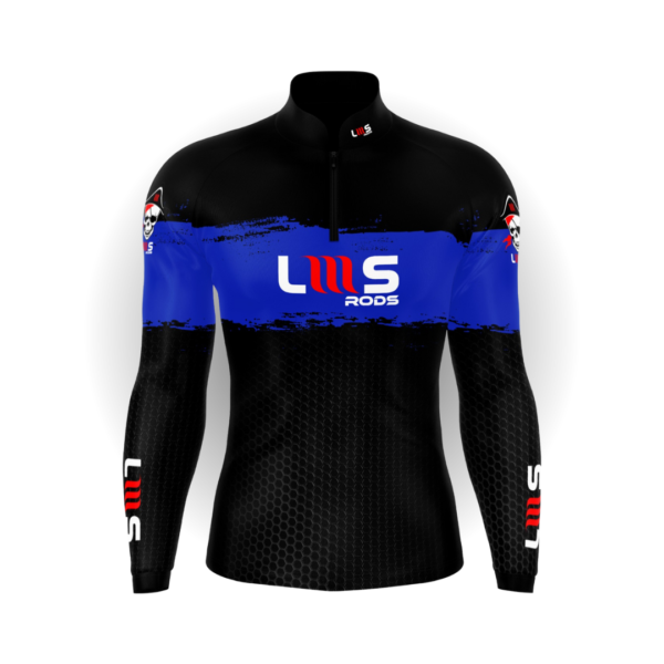 CAMISA DE PESCA - LMS RODS AZUL E PRETO